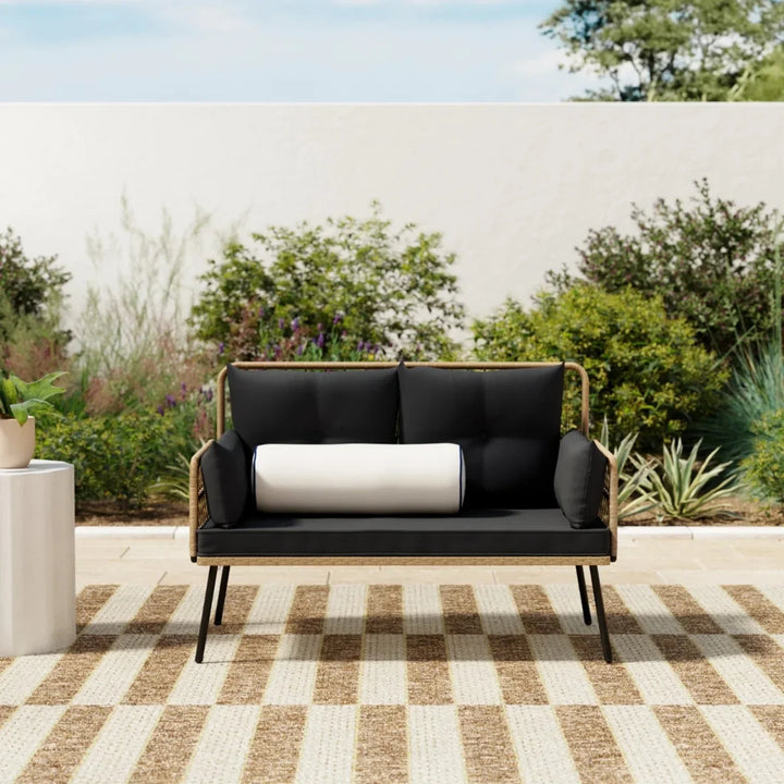 Haisley Outdoor Rope Loveseat Sofa