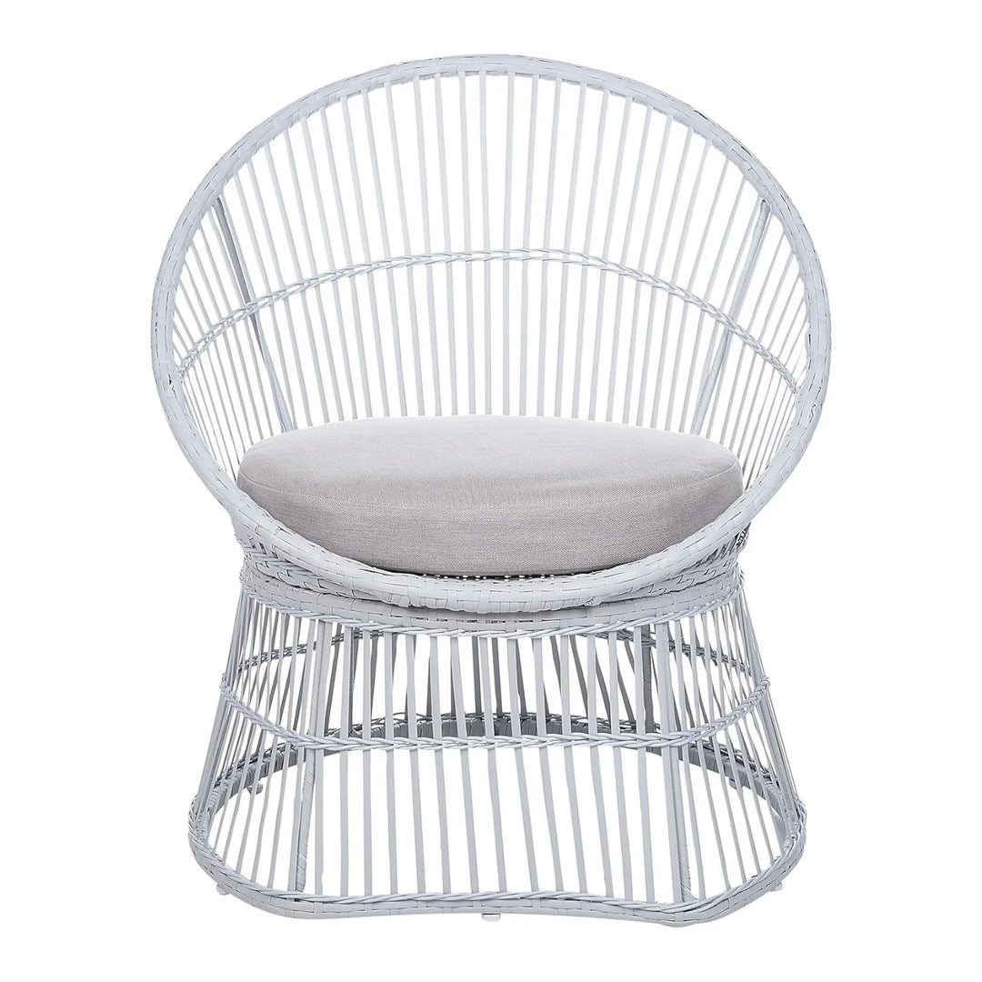 Liora Outdoor Rope Patio Set with Glass Top Table