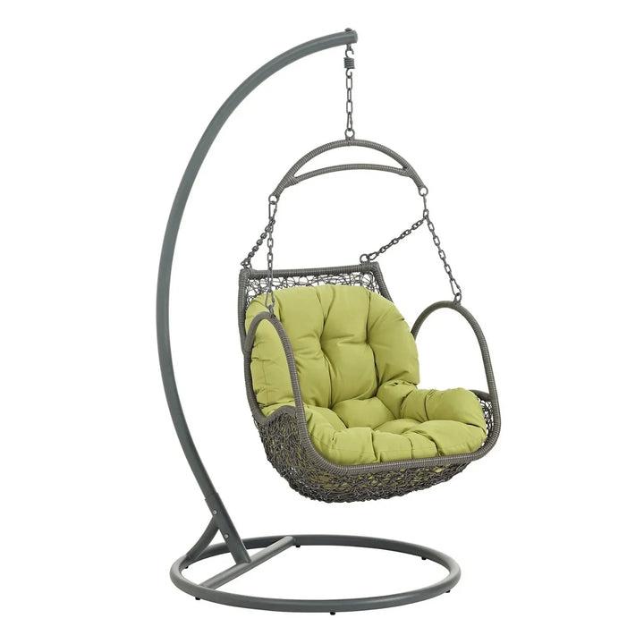 Ireti Outdoor Rattan Wicker Hanging Swing Chair with Cushion