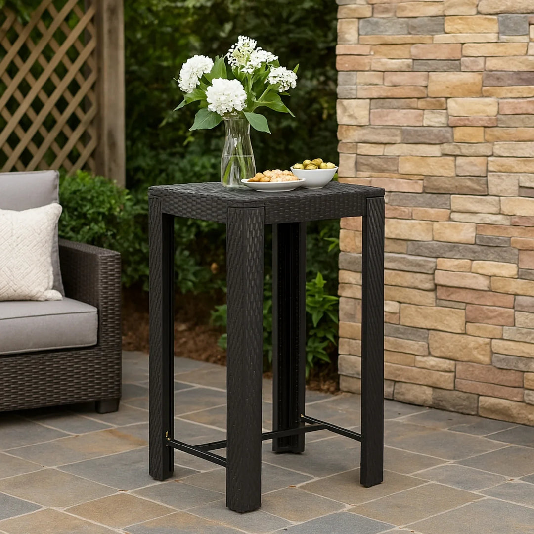 Lola Outdoor Rattan Wicker High Top Bar Table
