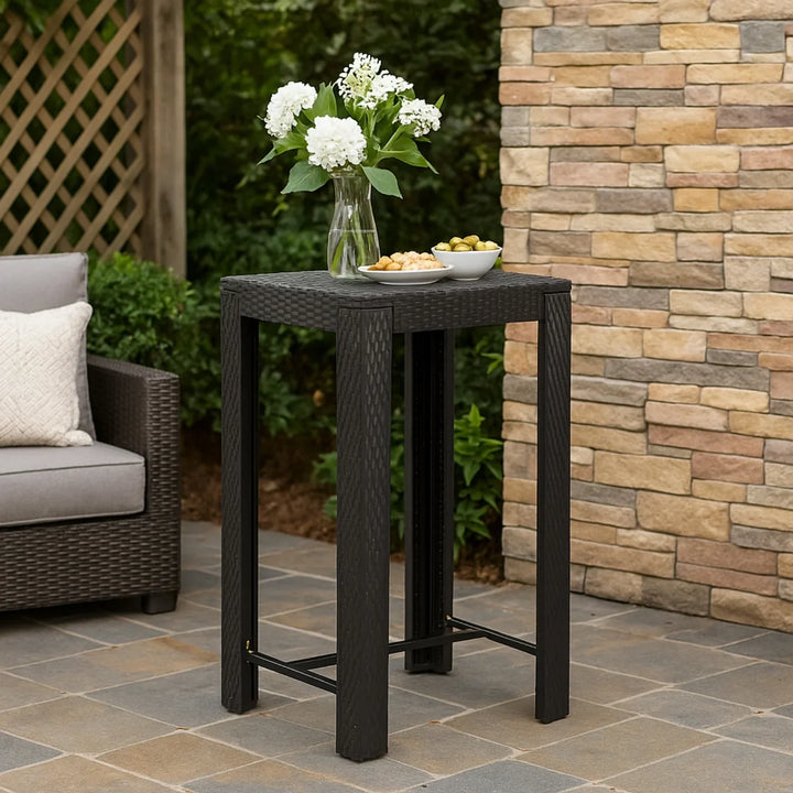 Lola Outdoor Rattan Wicker High Top Bar Table