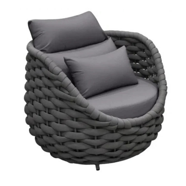 Miyako Nest Shape 3-Piece Hand-Woven Rope Patio Set