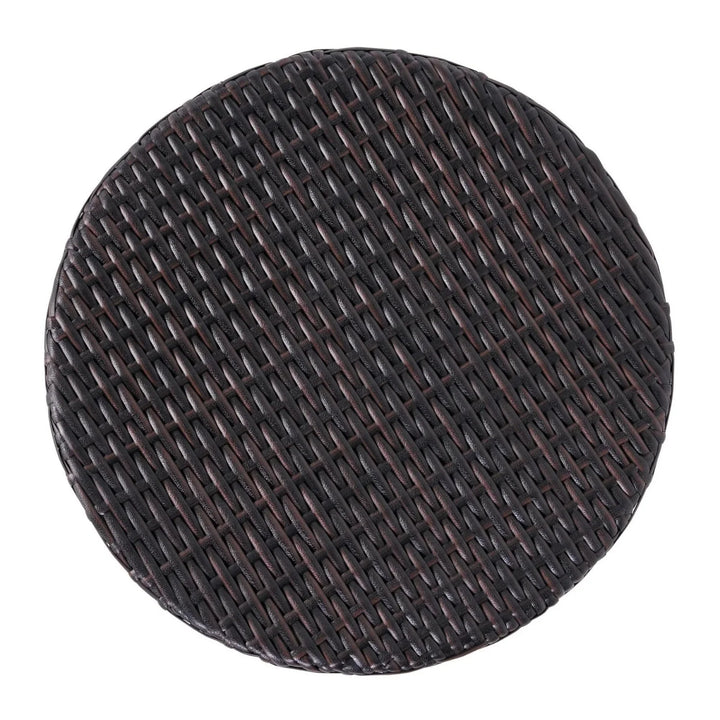 Yuna Dark Brown Wicker Garden Bistro End Table