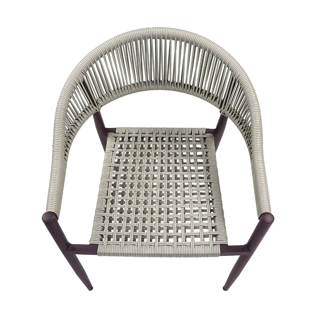 Mrinalini 2-Piece Outdoor Rope Patio Dining Chairs