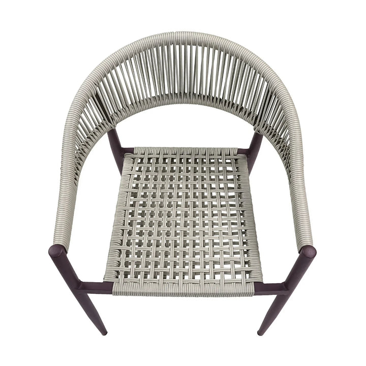 Mrinalini 2-Piece Outdoor Rope Patio Dining Chairs