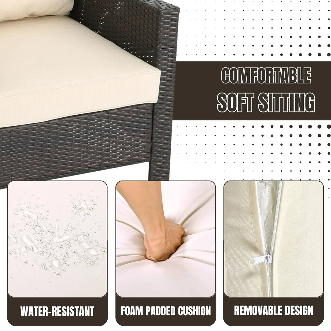 Ai Diya 1-Piece Outdoor Wicker Single Seater Sofa