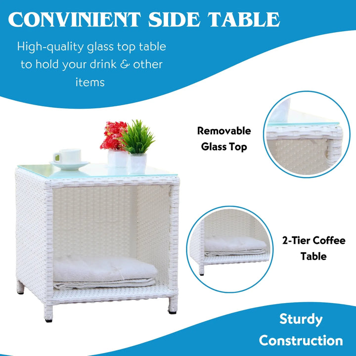 Bhoomika Outdoor 5 Piece Patio Wicker All Weather Sectional Furniture Set