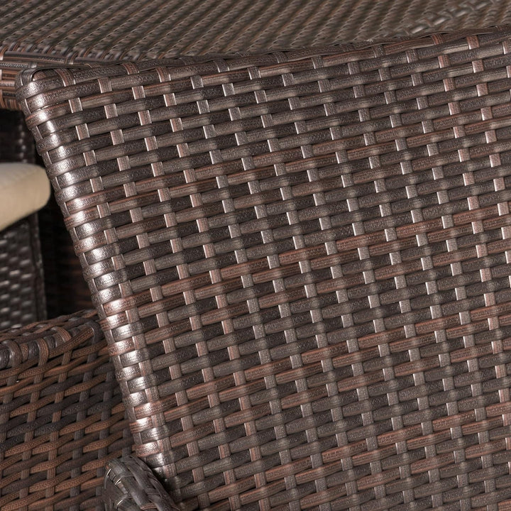 Ojasvi 9-Piece Outdoor Rattan Wicker Square Dining Set