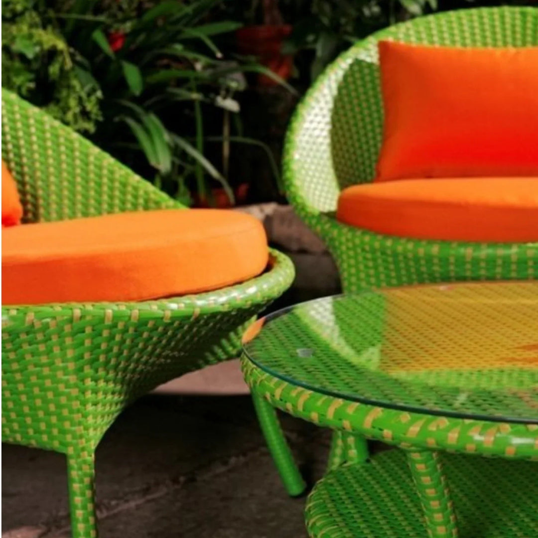 Kiranmayi Outdoor All-Weather Resistant Rattan Wicker 5-Piece Dining Set