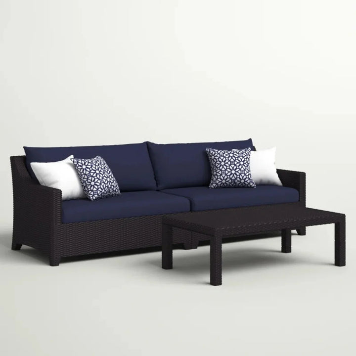Jaya Outdoor All-Weather Rattan Wicker Three Seater Sofa