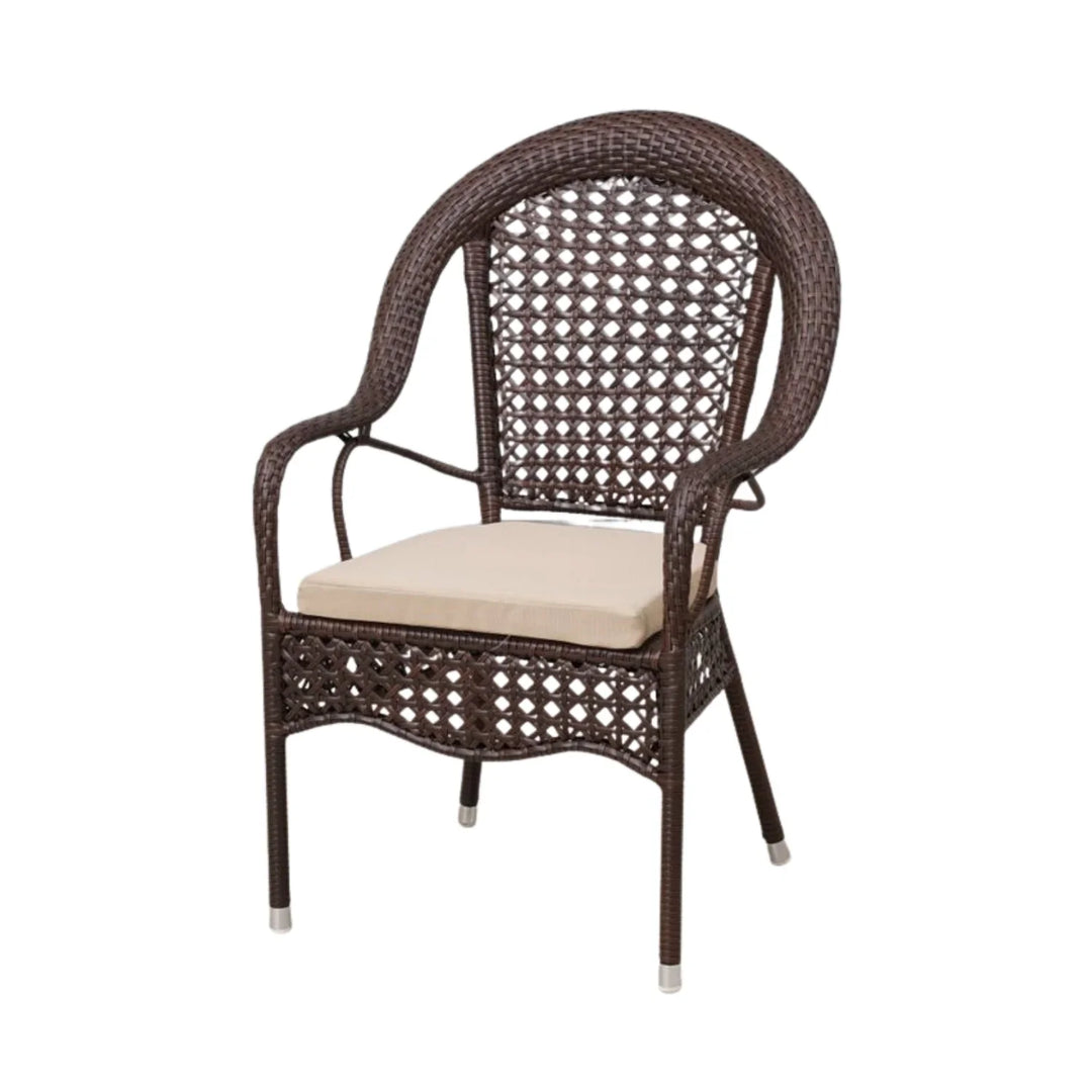 Balqis Outdoor All-Weather Resistant Rattan Wicker 5-Piece Dining Set