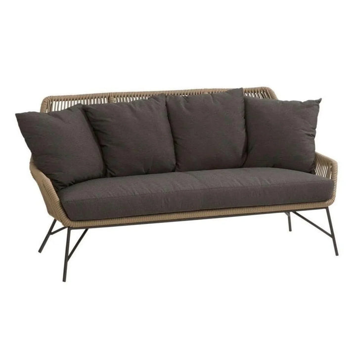 Sophie 4-Piece Outdoor Rope Patio Conversation Loveseat Furniture