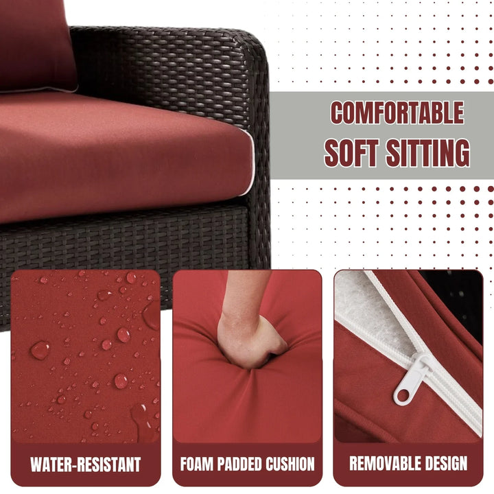 Vaidehi 1-Piece Outdoor Wicker Single Seater Sofa