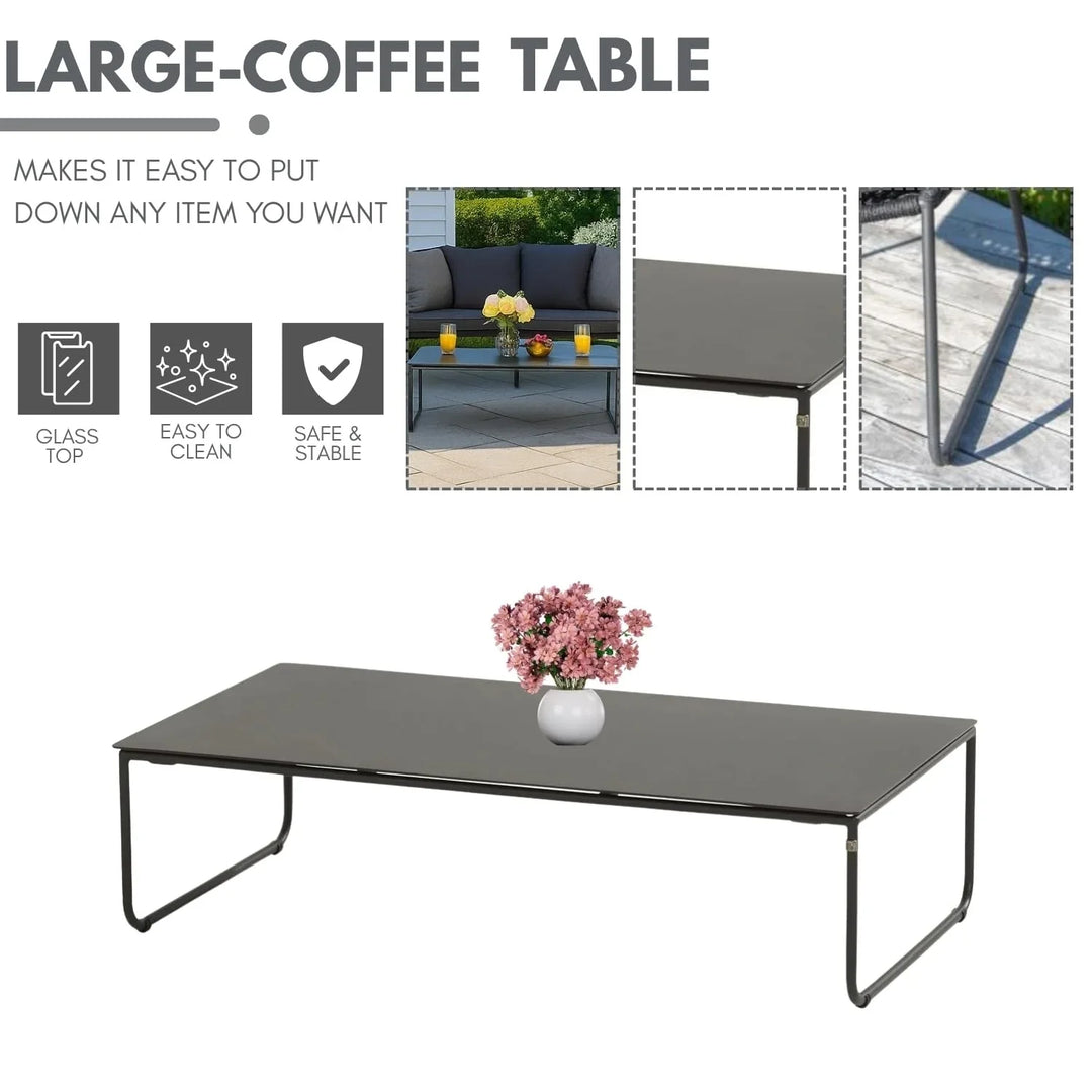 Amoura 4 Piece Outdoor All-Weather Rope Sofa Set