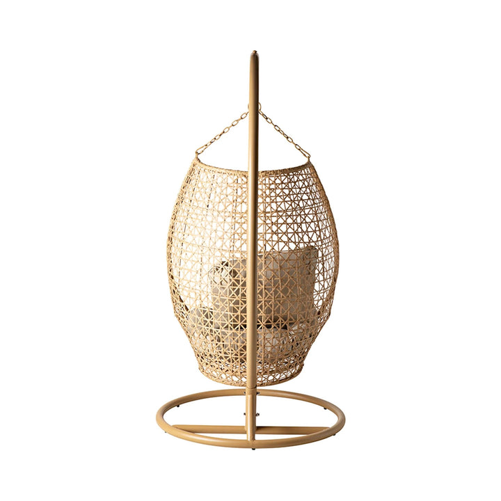 Rosie Single Seater Hanging Swing With Stand For Balcony Garden (Honey) - Swings