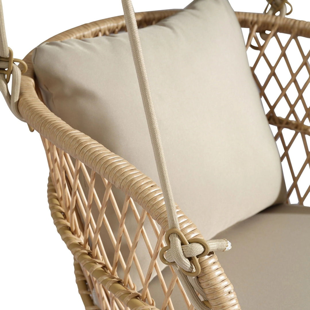 Harley Single Seater Hanging Swing Without Stand For Balcony , Garden Swing (Honey)