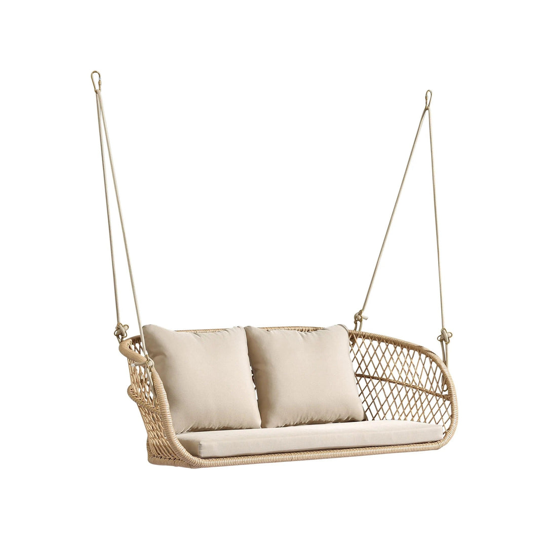Lieu Double Seater Hanging Swing Without Stand For Balcony Garden Swing (Honey) - Swings