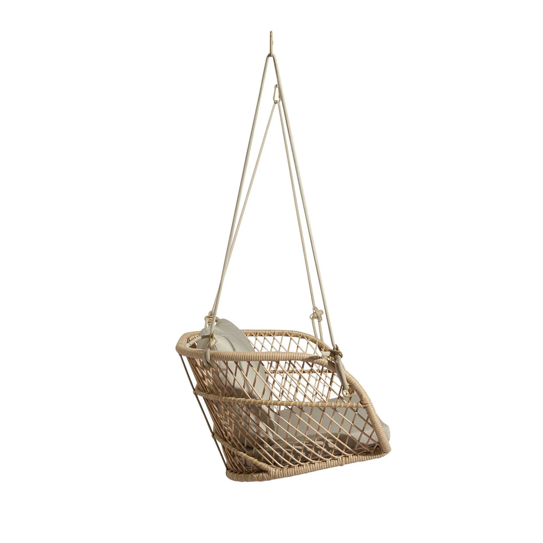 Lieu Double Seater Hanging Swing Without Stand For Balcony Garden Swing (Honey) - Swings