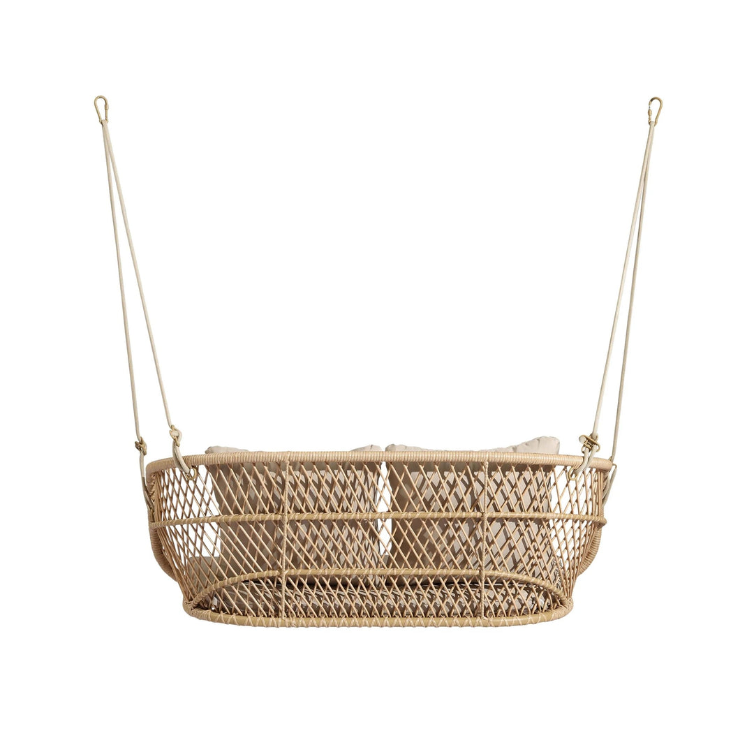 Lieu Double Seater Hanging Swing Without Stand For Balcony Garden Swing (Honey) - Swings