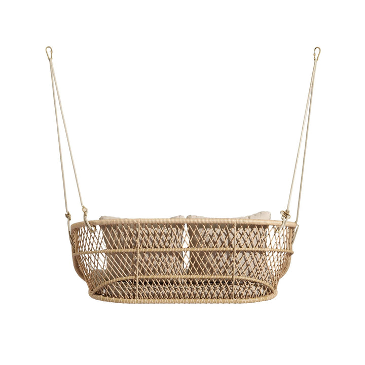 Lieu Double Seater Hanging Swing Without Stand For Balcony Garden Swing (Honey) - Swings