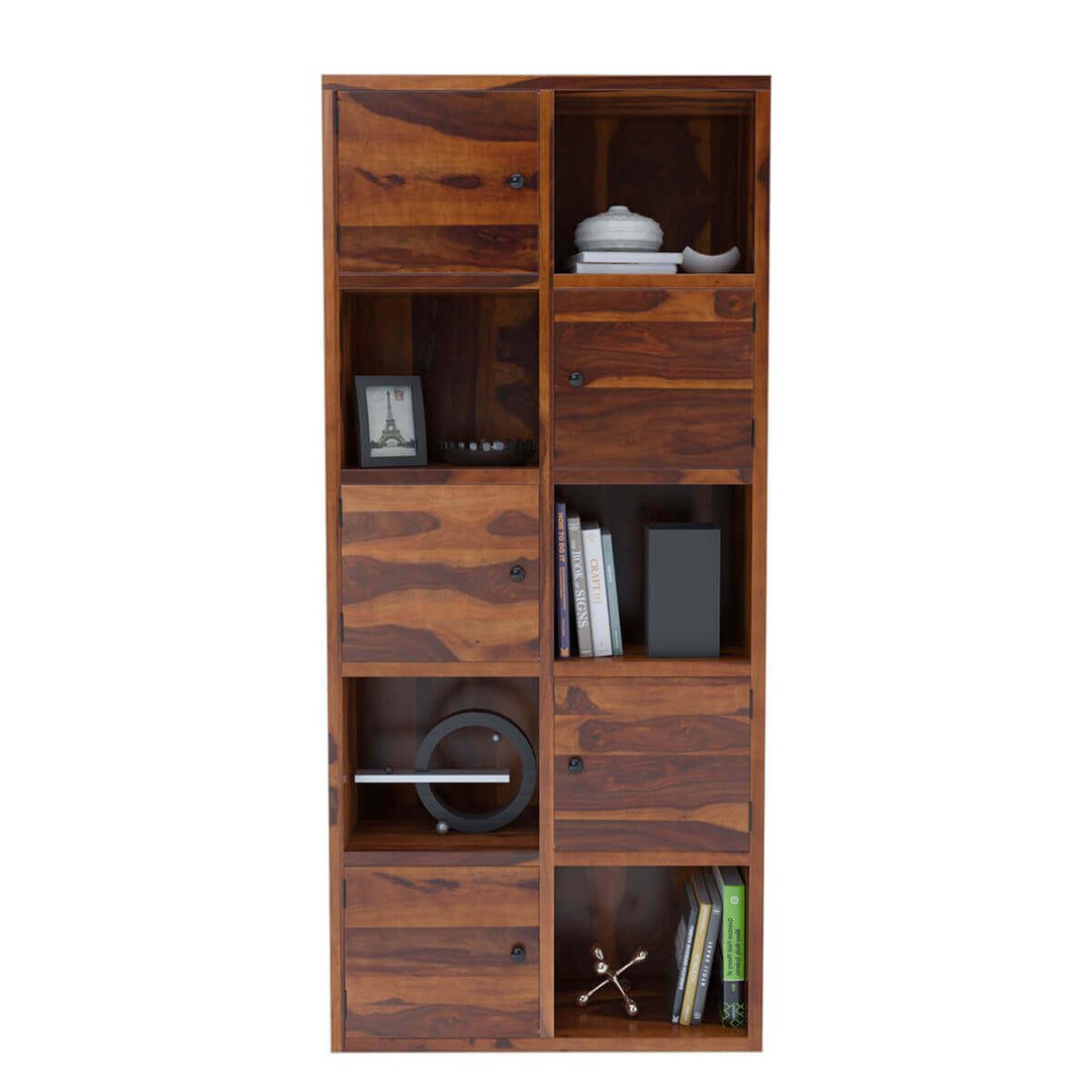 Nismaaya Adler Solid Wood Home Office Cube Bookcase