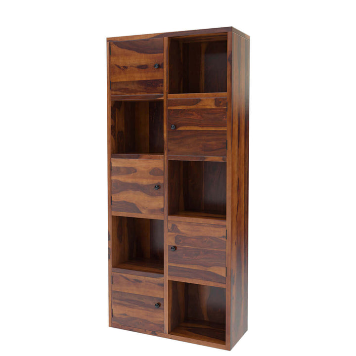Nismaaya Adler Solid Wood Home Office Cube Bookcase