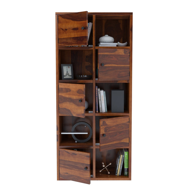 Nismaaya Adler Solid Wood Home Office Cube Bookcase
