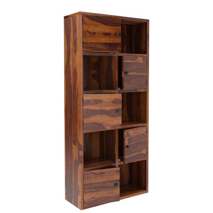 Nismaaya Adler Solid Wood Home Office Cube Bookcase