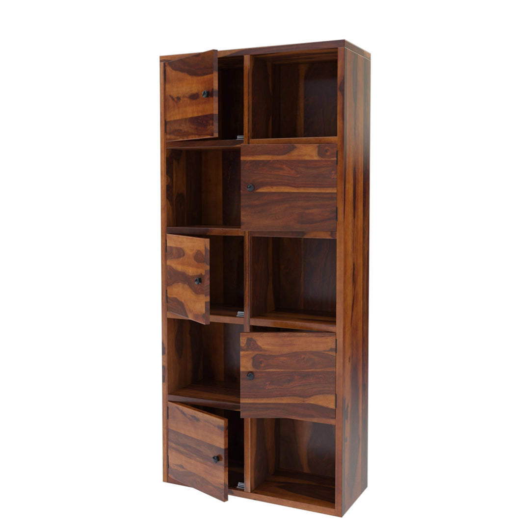 Nismaaya Adler Solid Wood Home Office Cube Bookcase