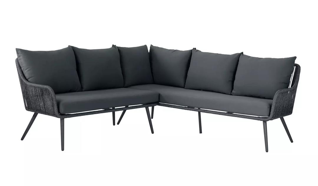 Swifter Outdoor Garden Balcony Sofa Set 5 Seater  and 1 Center Table With 2 Ottoman Set (Tan)