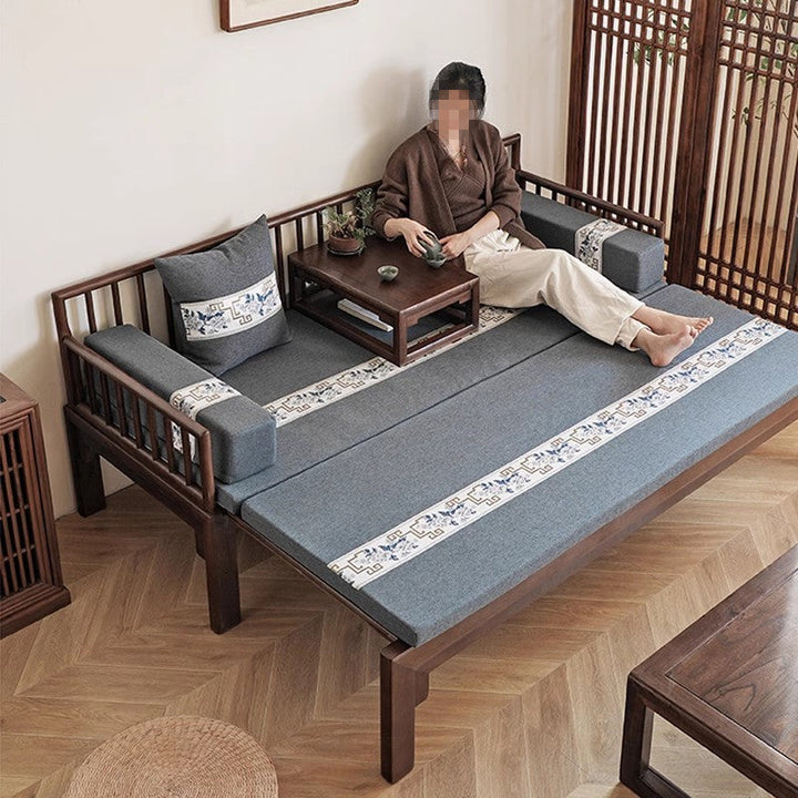 Multifunction Solid Wood Arhat Sofa Bed FURNITURE