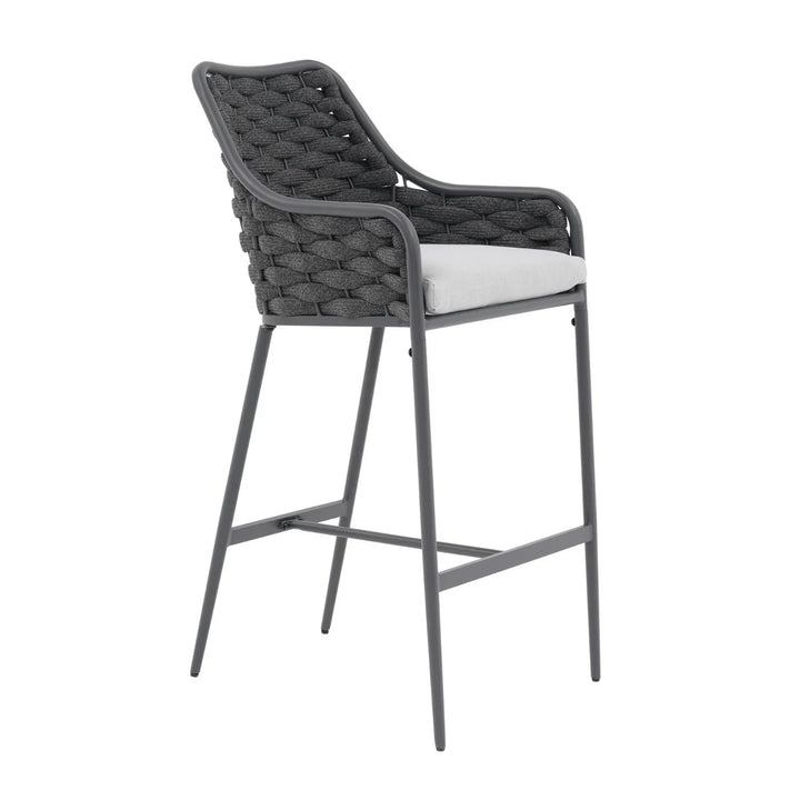 Samaira 2-Piece Outdoor Rope Bar Chairs – Stylish Comfort Built to Last