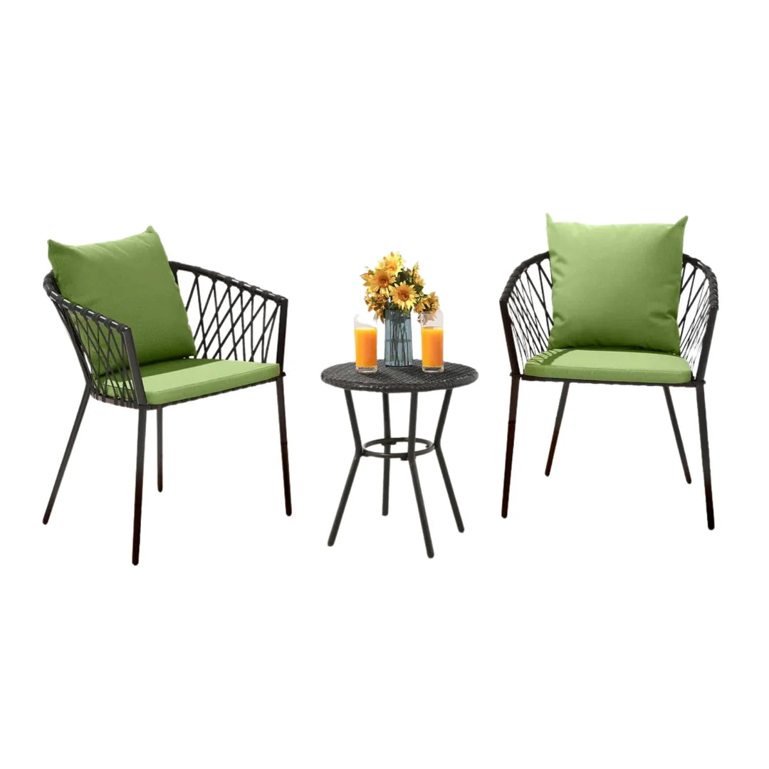 Brinley Outdoor Rope 3- Piece Patio Set