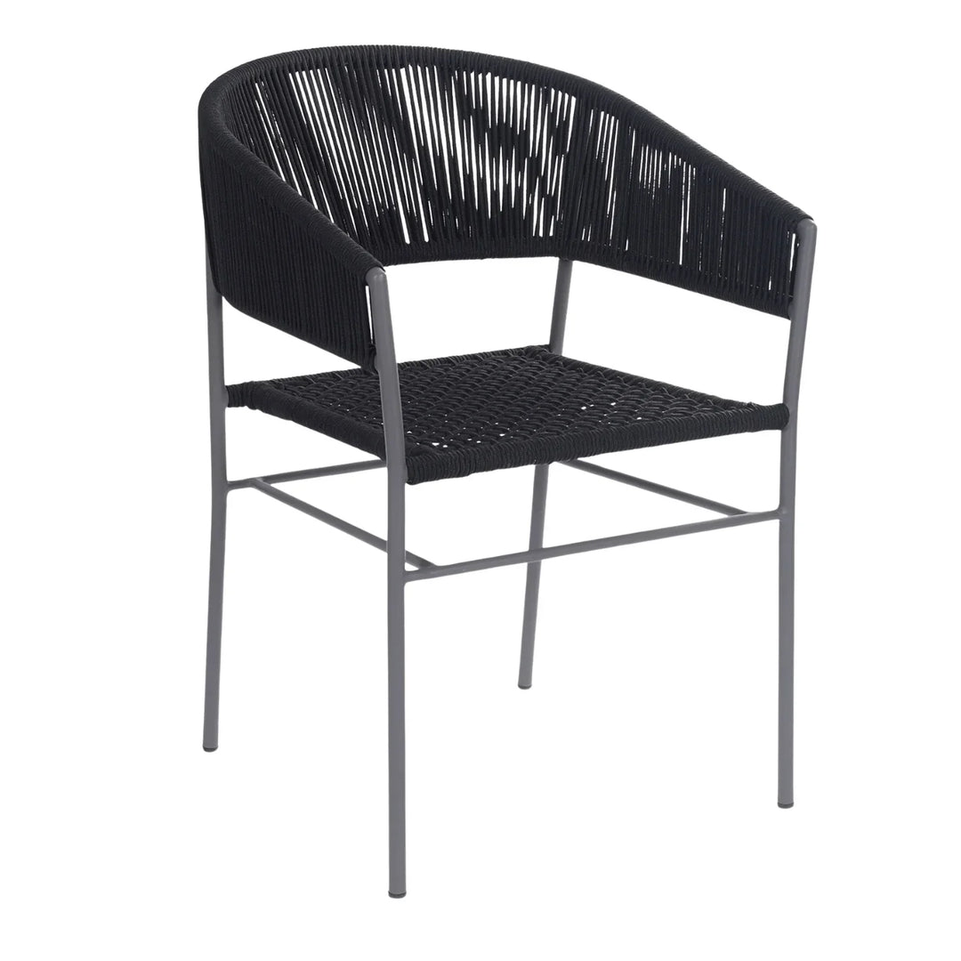 Magdalena 3-Piece Grey Rope Outdoor Patio Set