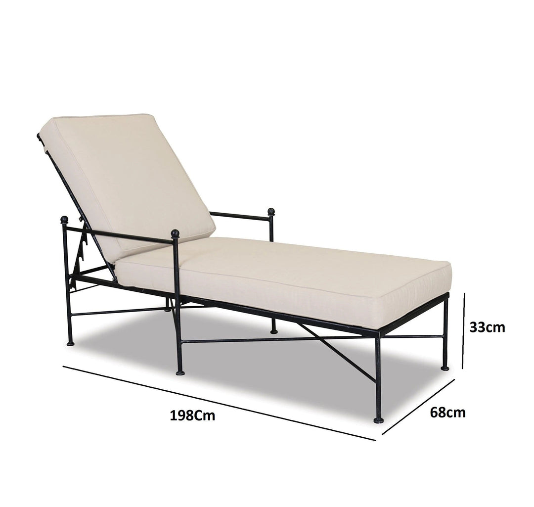 Scoot Outdoor Swimming Poolside Lounger (Black)