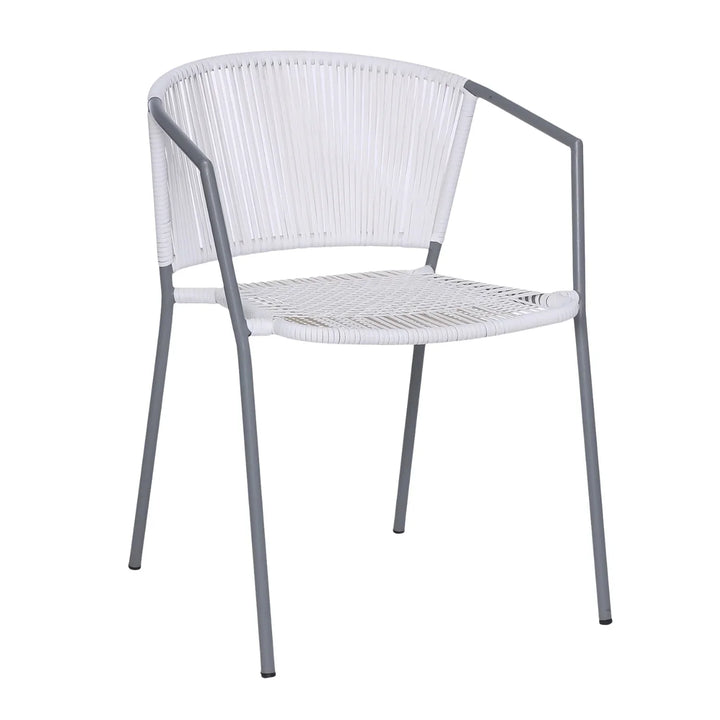 Celestia 3-Piece Outdoor White Rope Patio Set