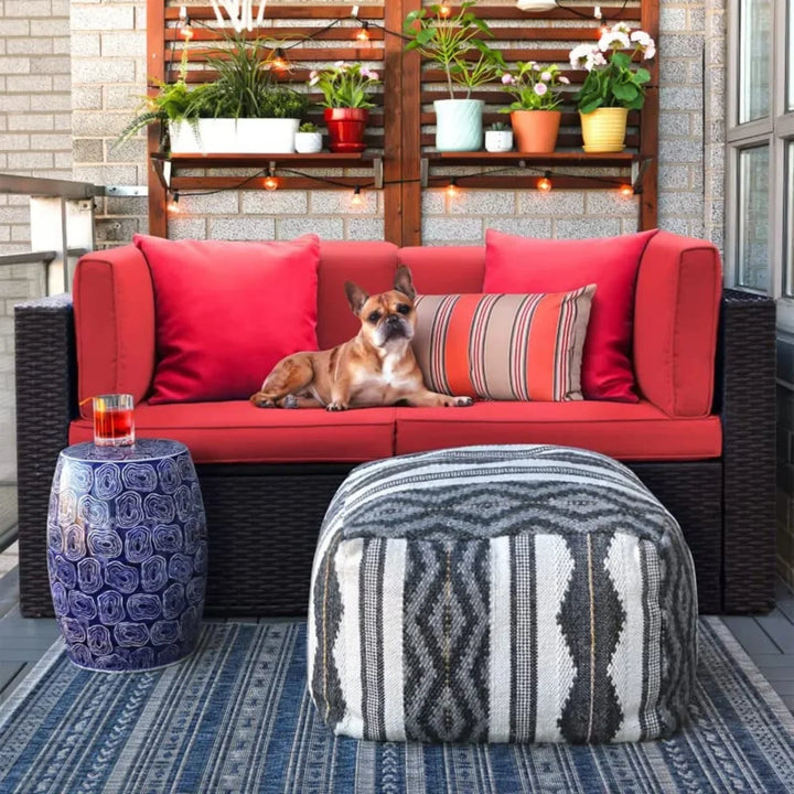 Eshanvi Outdoor All-Weather Rattan Wicker Single Seater Sofa