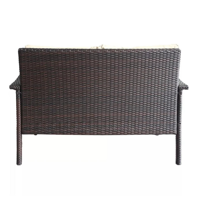 Xenia Outdoor Rattan Wicker 1-Piece Loveseat Sofa