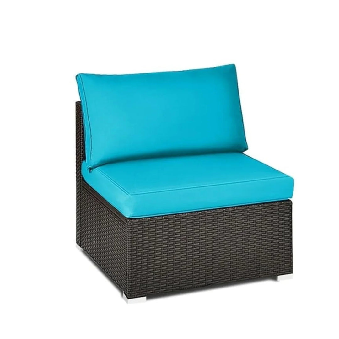 Juana 2-Piece Outdoor Wicker Armless Sofa