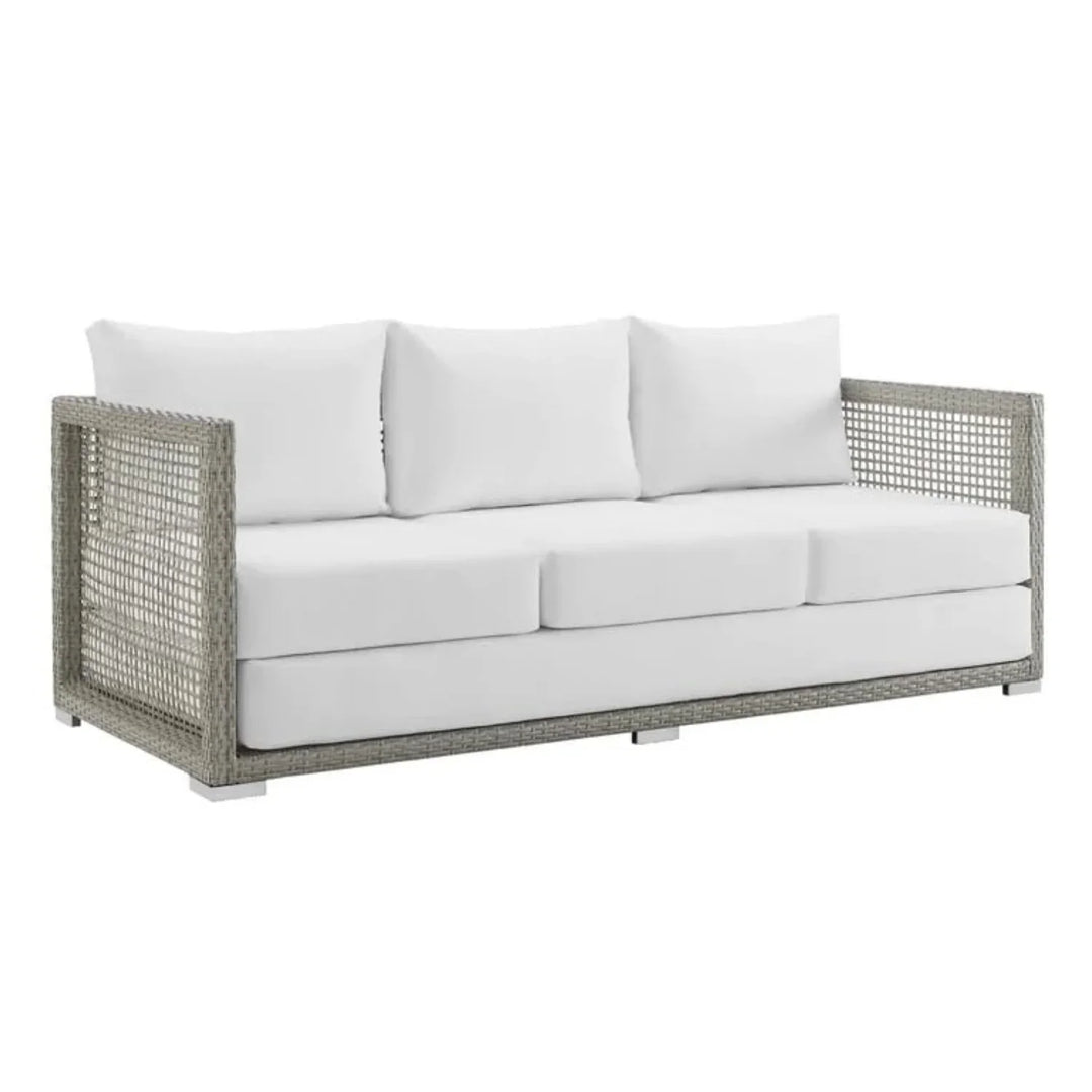 Charmi Outdoor Wicker Woven 6 Pieces Sectional Patio Furniture Set