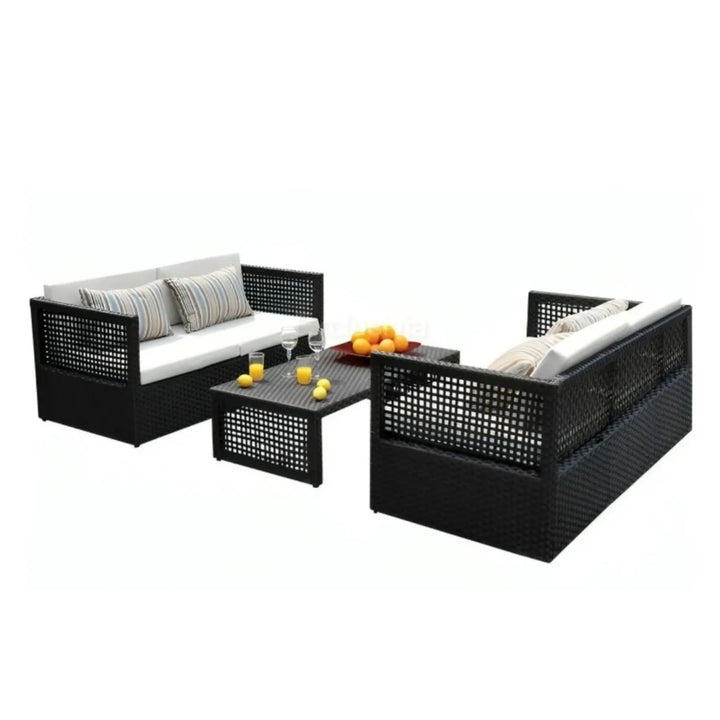 Hannelore Outdoor Rattan Wicker 4-Seater Sofa Set