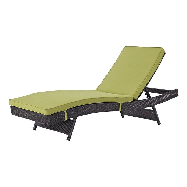 Jutta Outdoor Rattan Wicker Chaise Lounger For Poolside