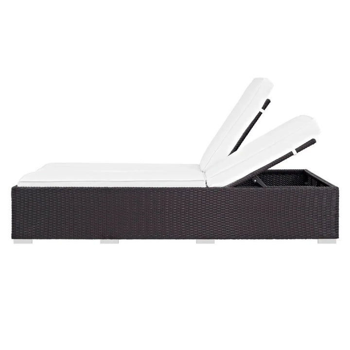 Zinia Outdoor All-Weather Rattan Wicker Chaise Lounge Chair Set of 2