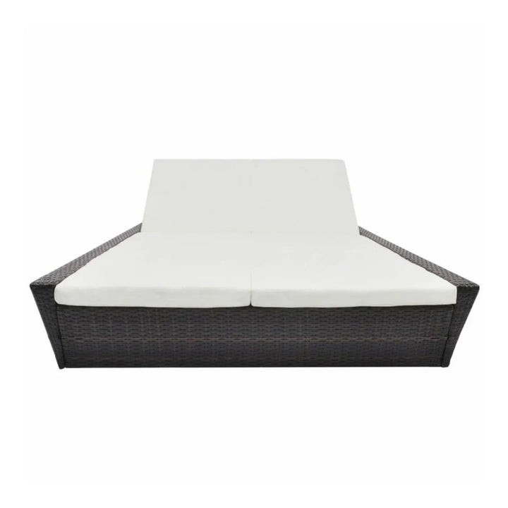 Outdoor Wicker Patio Double Seater Recliner Daybed