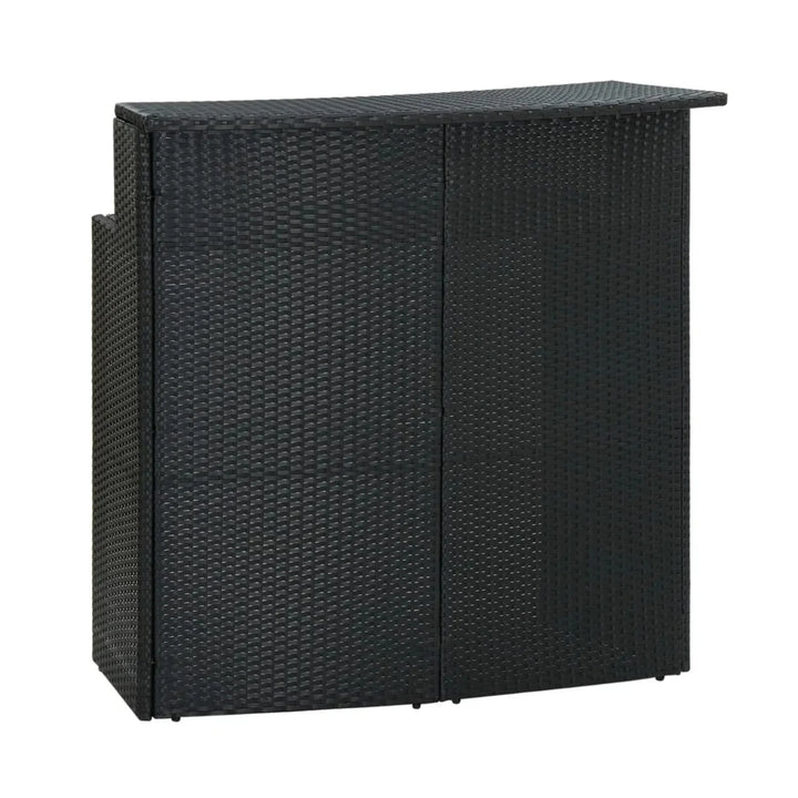 Qing 5-Piece Outdoor Rattan Wicker Bar Set with Wicker Top Table