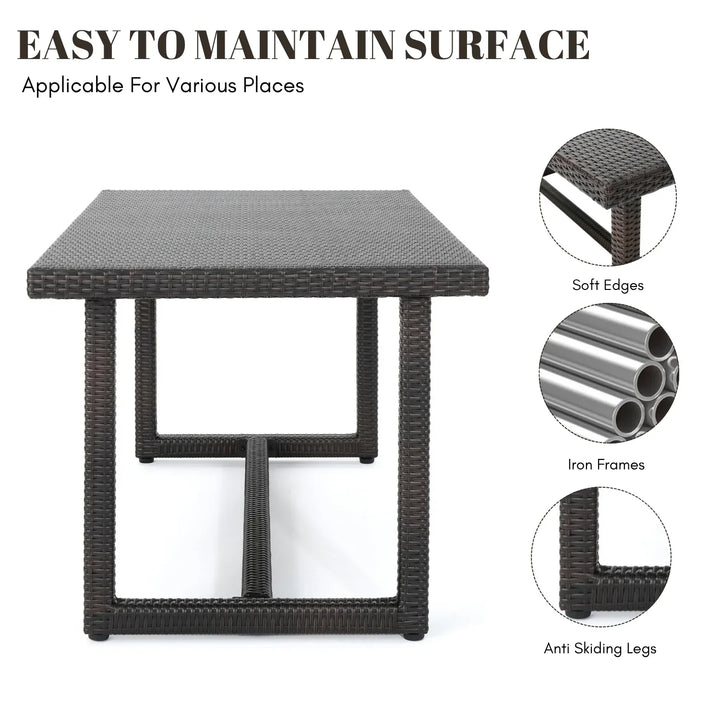 Janhavi 7-Piece Outdoor Rattan Wicker Dining Set