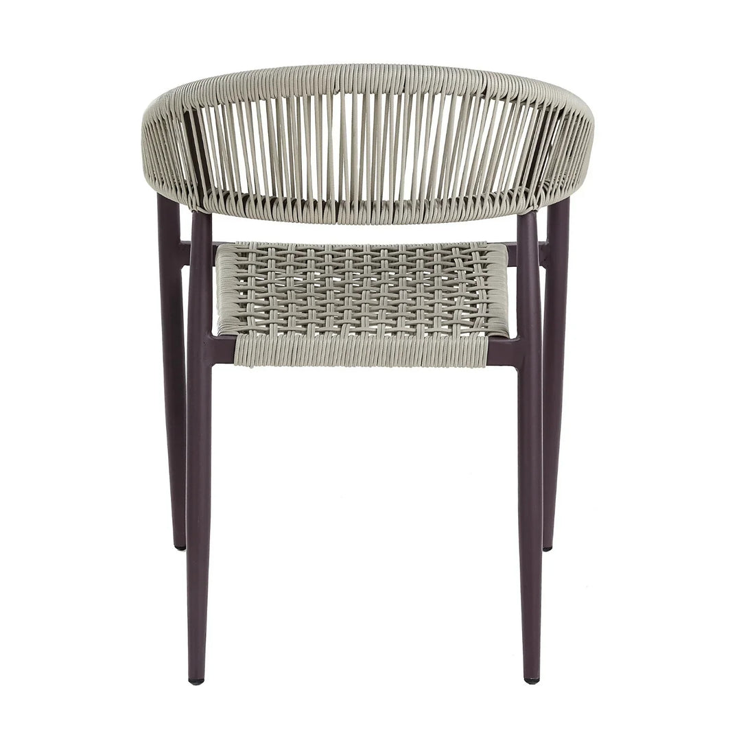 Mrinalini 2-Piece Outdoor Rope Patio Dining Chairs