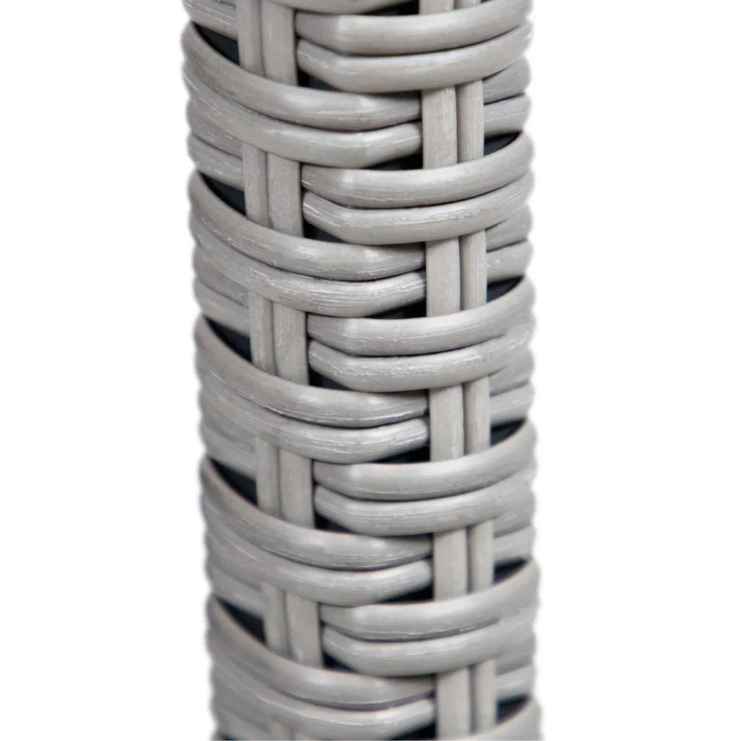 Thandi 7-Piece Outdoor Rattan Wicker Bar Set with Round Glass Top Table