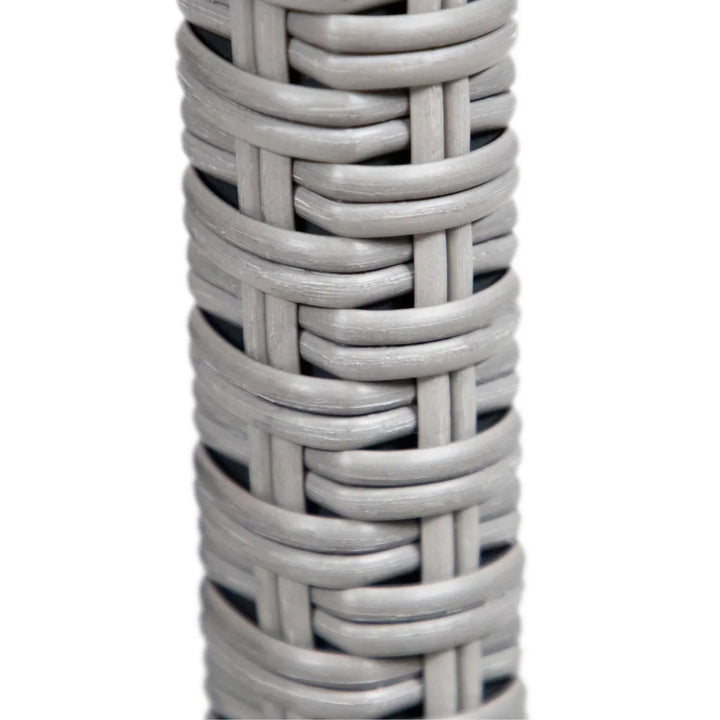 Thandi 7-Piece Outdoor Rattan Wicker Bar Set with Round Glass Top Table