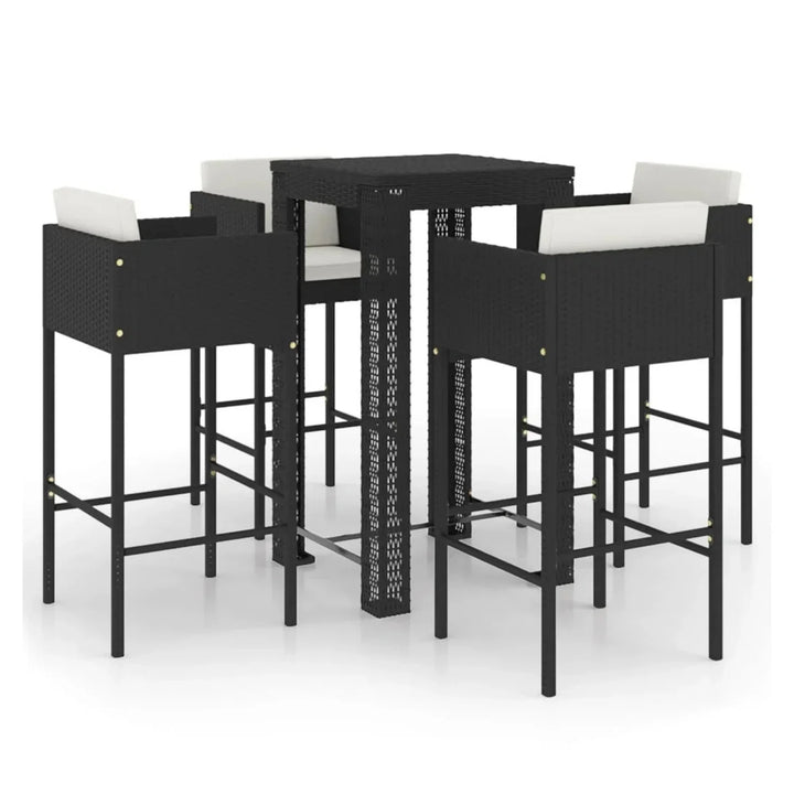 Sakura 5-Piece Outdoor Rattan Wicker Bar Set